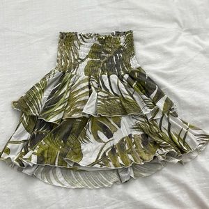 CHASOR Green and White Skirt XS